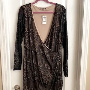 Charlotte Russe Plus Size Black Lace Dress (3X)